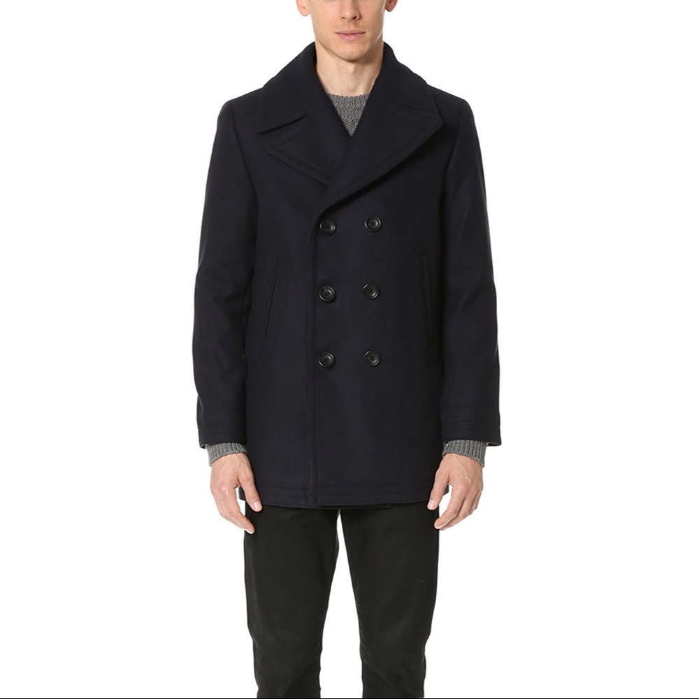 Club Monaco Mens Italian Wool Peacoat XS